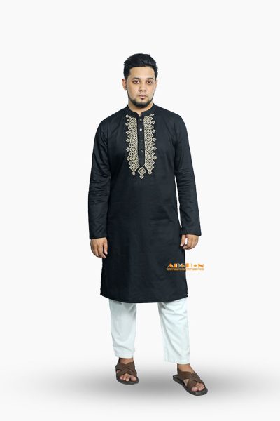 Abohon, Black Panjabi, Panjabi, Luxury Panjabi